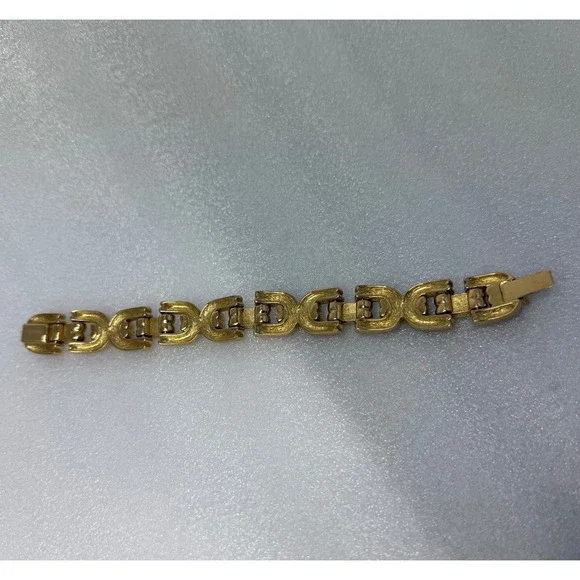 Vintage Dior Gold Tone Chain Link Bracelet‎ 191g Pave Crystal Statement 7” - Picture 6 of 9